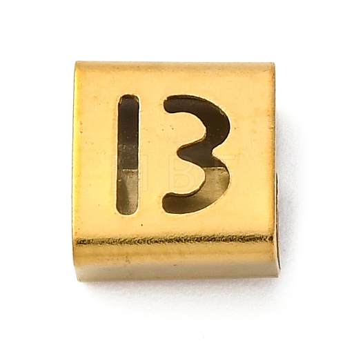 Ion Plating(IP) 304 Stainless Steel Square Slide Charms STAS-L132-12B-G-1