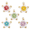 Glass Seed Beaded Star Pendants PALLOY-MZ00541-1