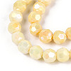 Anti-Tarnish Electroplate Glass Beads Strands X-EGLA-T021-6mm-15-08-3