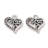 Tibetan Style Filigree Alloy Heart Charms LS-TIBEP-0277-AS-RS-1