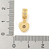 Brass Micro Pave Clear Cubic Zirconia Pendants KK-U007-02G-01-3