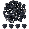 40Pcs 1-Hole Resin Shank Buttons BUTT-FH0001-040B-1