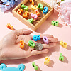 20Pcs 10 Styles UV Plating Opaque Acrylic Beads SACR-TA0001-76-7