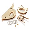 Zinc Alloy Bag Twist Lock Accessories AJEW-TA0017-12-6