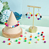 500Pcs 10 Colors Plastic Rubberized Style Beads KY-AR0001-13-5