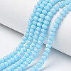 Opaque Solid Color Glass Beads Strands X-EGLA-A034-P8mm-D08-1
