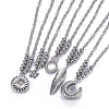 304 Stainless Steel Pendant Necklaces NJEW-O113-04P-1