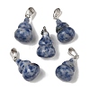 Natural Blue Spot Jasper Pendants G-B127-03P-03-2