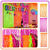 3Pcs 3 Colors Plastic Foil Fringe Curtains DIY-ME0003-73B-3