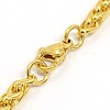 304 Stainless Steel Wheat Chain Bracelet Making STAS-A028-B005-3