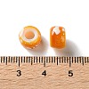 Spray Painted ABS Plastic European Beads KY-G033-01A-02-3