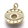 Brass Micro Pave Cubic Zirconia Pendants X-KK-P156-21G-NR-2