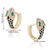 Cubic Zirconia Snake Hoop Earrings with Enamel EJEW-SZ0001-87F-7