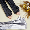 2 Pairs 2 Colors Polyester Long Fingerless Gloves AJEW-CL0006-23-4