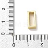 Brass Micro Pave Turquoise Cubic Zirconia Slide Charms KK-A300-12G-3
