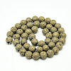 Electroplate Natural Lava Rock Beads Strands G-T058-03D-6MM-2