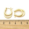 Two-layer Oval Brass Enamel Hoop Earrings EJEW-S252-03B-G-5