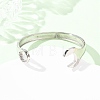 304 Stainless Steel Cuff Bangles for Women Men BJEW-P386-03P-2
