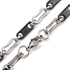 201 Stainless Steel Oval Links Chain Necklace NJEW-F222-38EBP-02-2