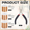 3 Rolls 3 Sizes Round Copper Wire CWIR-BC0001-66-2