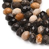 Natural Black Agate Beads Strands G-C259-A38-5x8mm-4