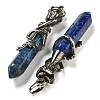 Natural Lapis Lazuli Dyed Faceted Double Termimal Pointed Big Pendants G-P547-03AS-05-2