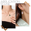 10Pcs 5 Styles Gemstone Faceted Horse Eye Pendants G-HY0001-82-5