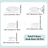 100Pcs 5 Styles Transparent Glass Cabochons GGLA-BBC0001-04-2