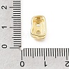 Brass Micro Pave Clear Cubic Zirconia Initial Spacer Bars KK-E802-34G-B-3