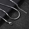 2MM 304 Stainless Steel Snake Chain Necklaces for Women Men STAS-V011-04D-P-1