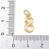 Brass Micro Pave Clear Cubic Zirconia Charms KK-P339-27G-08-3