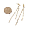 Brass Tassel Chain Drop Earrings  for Women EJEW-JE05744-02-3
