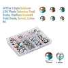 497Pcs 5 Style Rainbow ABS Plastic Imitation Pearl Beads OACR-YW0001-09A-2