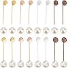  32 Sets 4 Colors Brass Brooch Pins Findings KK-NB0002-73-1