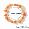 Natural Red Aventurine Chip Beaded Stretch Bracelets JI5766-7-2