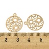 Brass Etched Metal Embellishments Connecotr Charms KKC-D001-11KCG-3