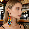 Bohemian Handmade Glass Seed Beads Dangle Earrings JC6992-1