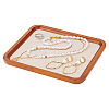 Wood Jewelry Storage Tray with Velvet Mat Inside ODIS-WH0017-082A-1