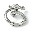 Snake Alloy Open Cuff Rings RJEW-K275-63AS-3