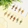 Gemstone Leveback Earrings for Women EJEW-MZ00785-1
