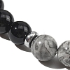 Natural Map Stone & Glass Round Bead Stretch Bracelets WG6A8BD-08-3