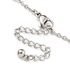 Non-Tarnish 304 Stainless Steel Charm Bracelets for Women BJEW-P334-13A-P-3