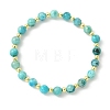 Natural Gemstone Hemimorphite & Non-magnetic Synthetic Hematite Beads Stretch Bracelets for Women Men BJEW-JB13679-3