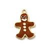 Christmas Brass Enamel Pendants KK-L258-05G-B01-1