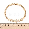 Brass Micro Pave Cubic Zirconia Chain Bracelets KK-R217-44G-5