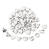 50Pcs Spray Painted Opaque Acrylic Beads MACR-YW0003-59A-1