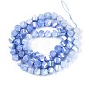Anti-Tarnish Electroplate Glass Beads Strands GLAA-T025-6mm-14B-3
