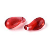 Transparent Glass Teardrop Charms GLAA-T030-03A-2