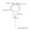 Alloy & Plastic Pearl Pendant 4 Layered Long Tassel Necklaces for Women WG4E668-02-1