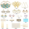 DIY Fan Themed Earring Making Kits DIY-SC0013-25G-2